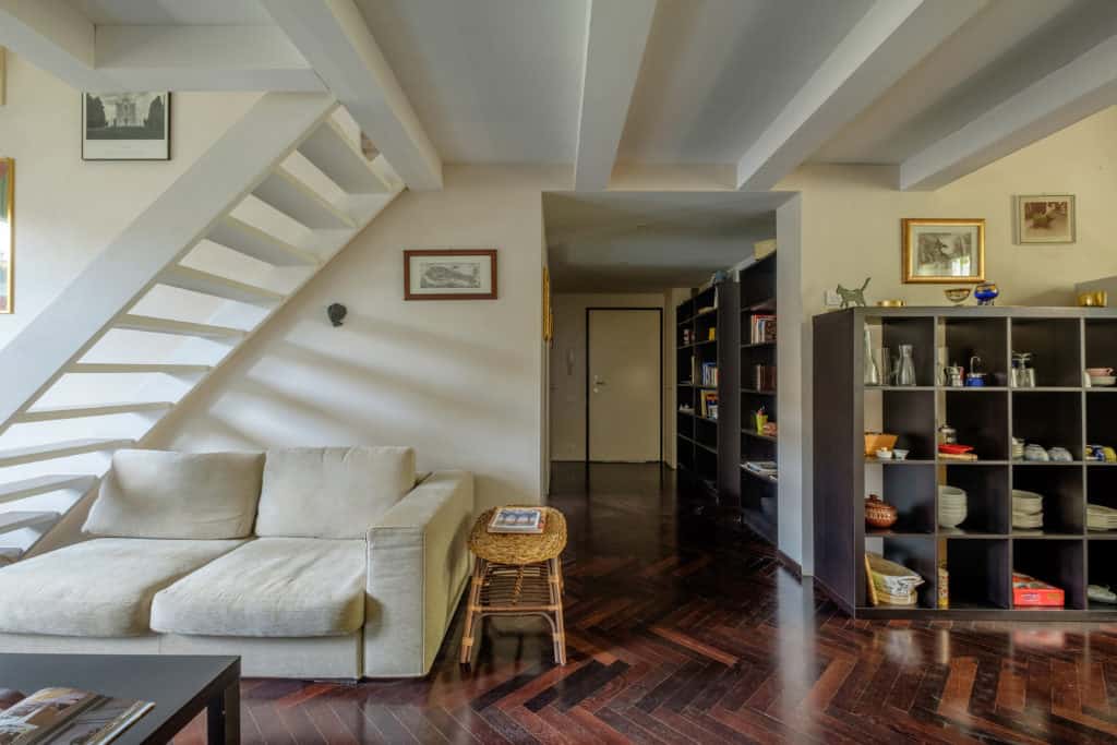 Exit of large open space livingroom with stairs - Attico Terrace Apartment Exit of large open space livingroom with stairs - Attico Terrace Apartment