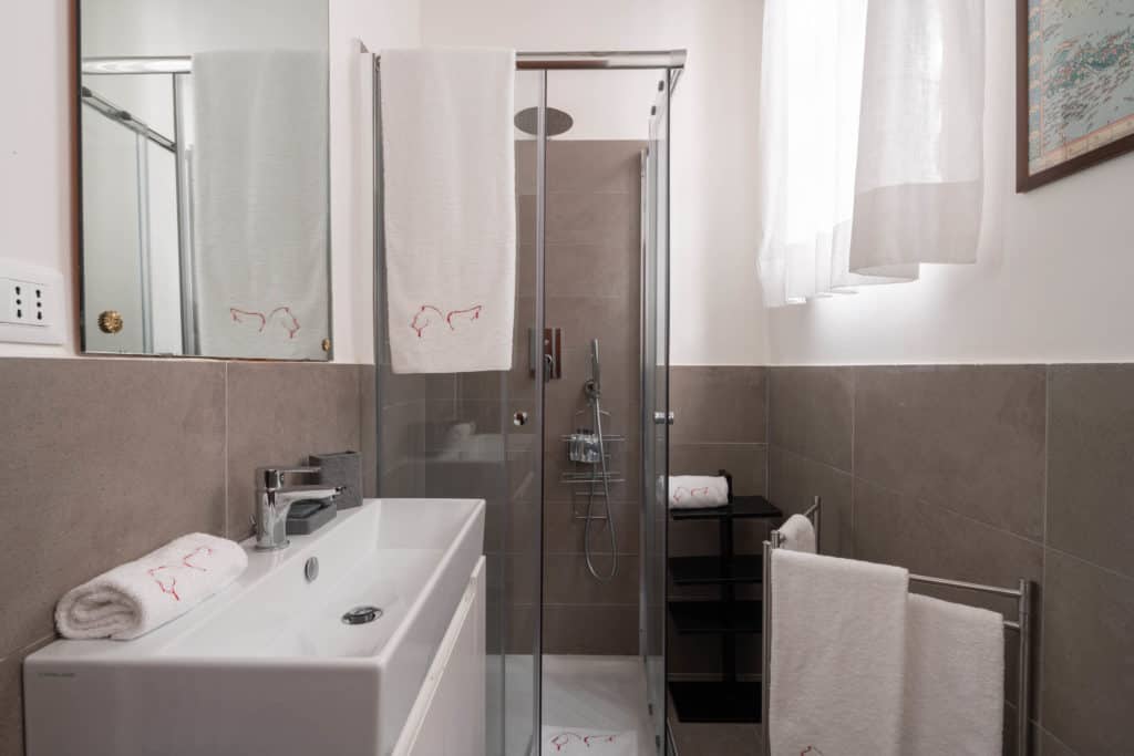 Small bathroom with shower and modern furnishing - Accademia 2 A Small bathroom with shower and modern furnishing - Accademia 2 Apartment