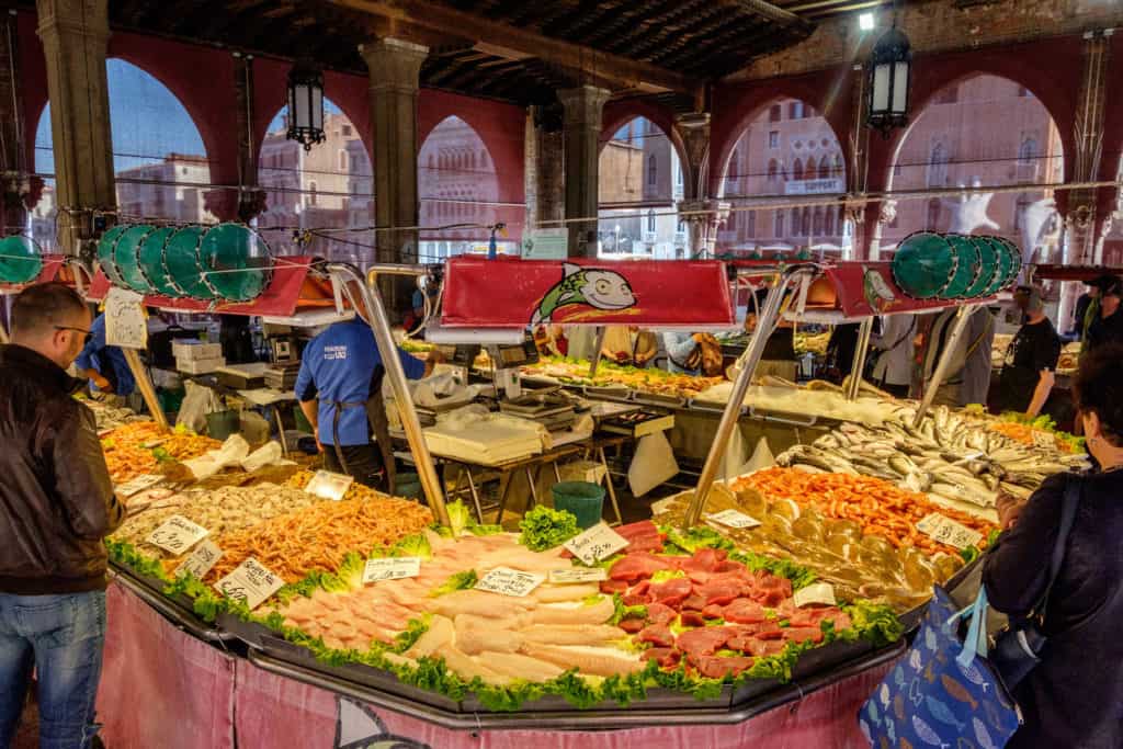 Rialto fish market on the Grand Canal - Authentic Venetian Experience